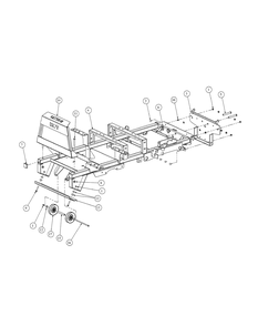 Frame Assembly Diagram and Parts List for M60-KW LC-53AB5GFX750-29HP Cub Cadet Lawn Tractor